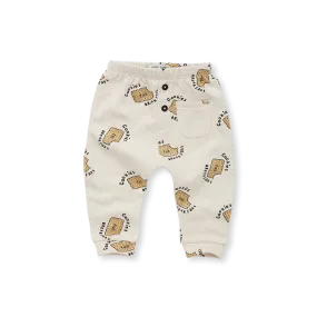 1584-BABY SWEATPANTS COOKIES PRINT-Ivory