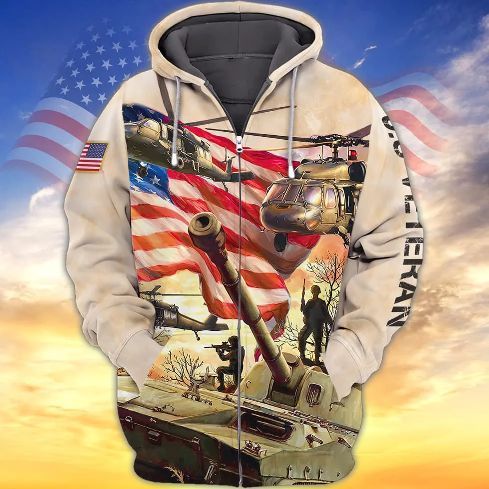 3D All Over Print Hawaiian Shirt Us Veteran Pattern, Gift For Veteran Dad, American Veteran Zip Up Hoodie Pull Over