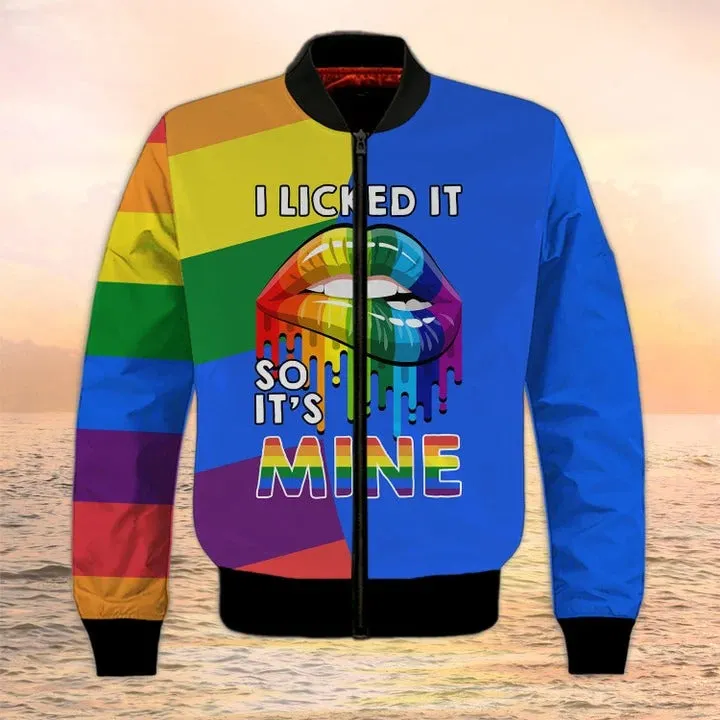 3D All Over Print LGBT Shirt, I Licked It So It's Mine Pride Hoodie, Couple Gay Clothing, LGBT Gifts