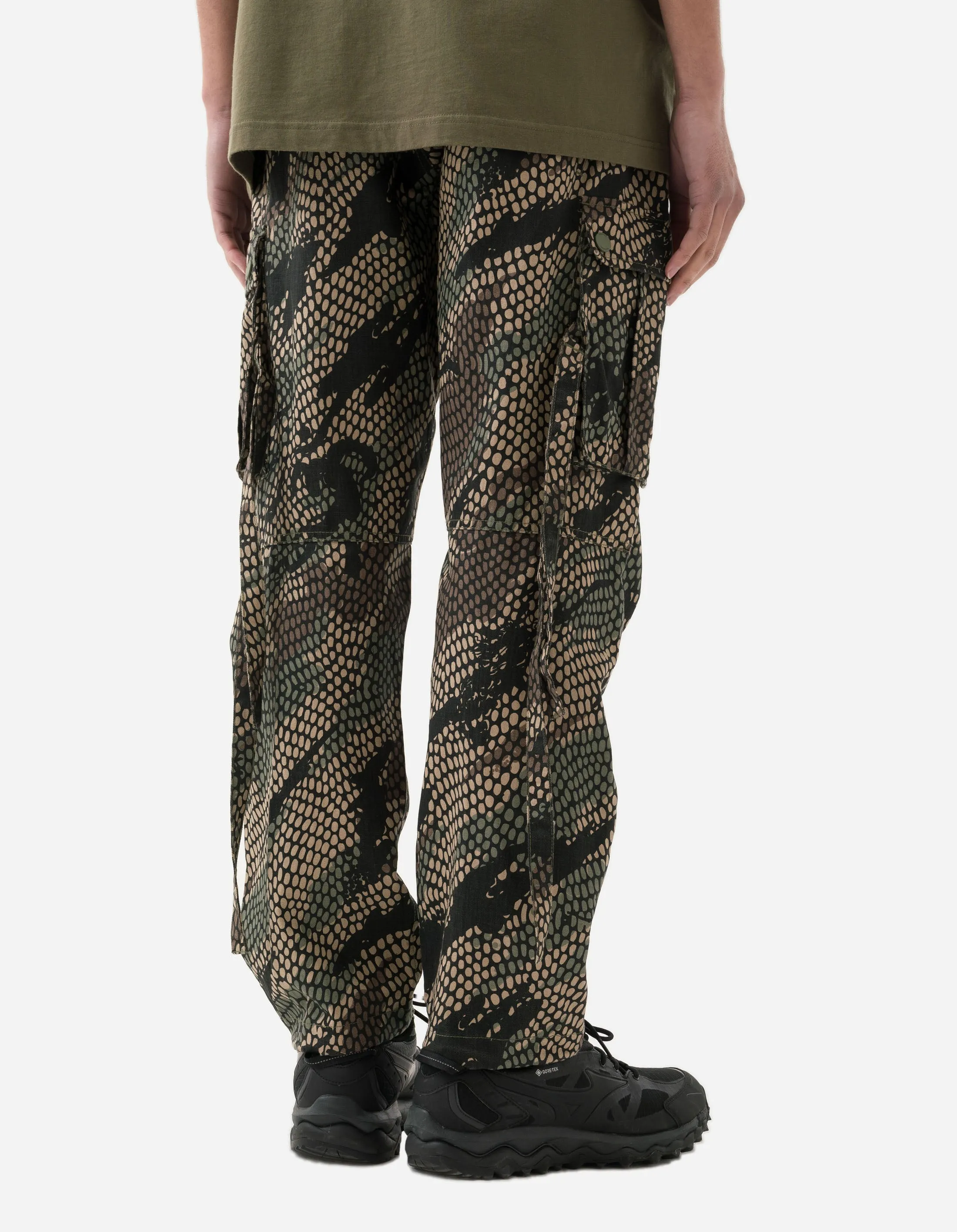 5066 Camo Hemp Cargo Track Pants Woodland