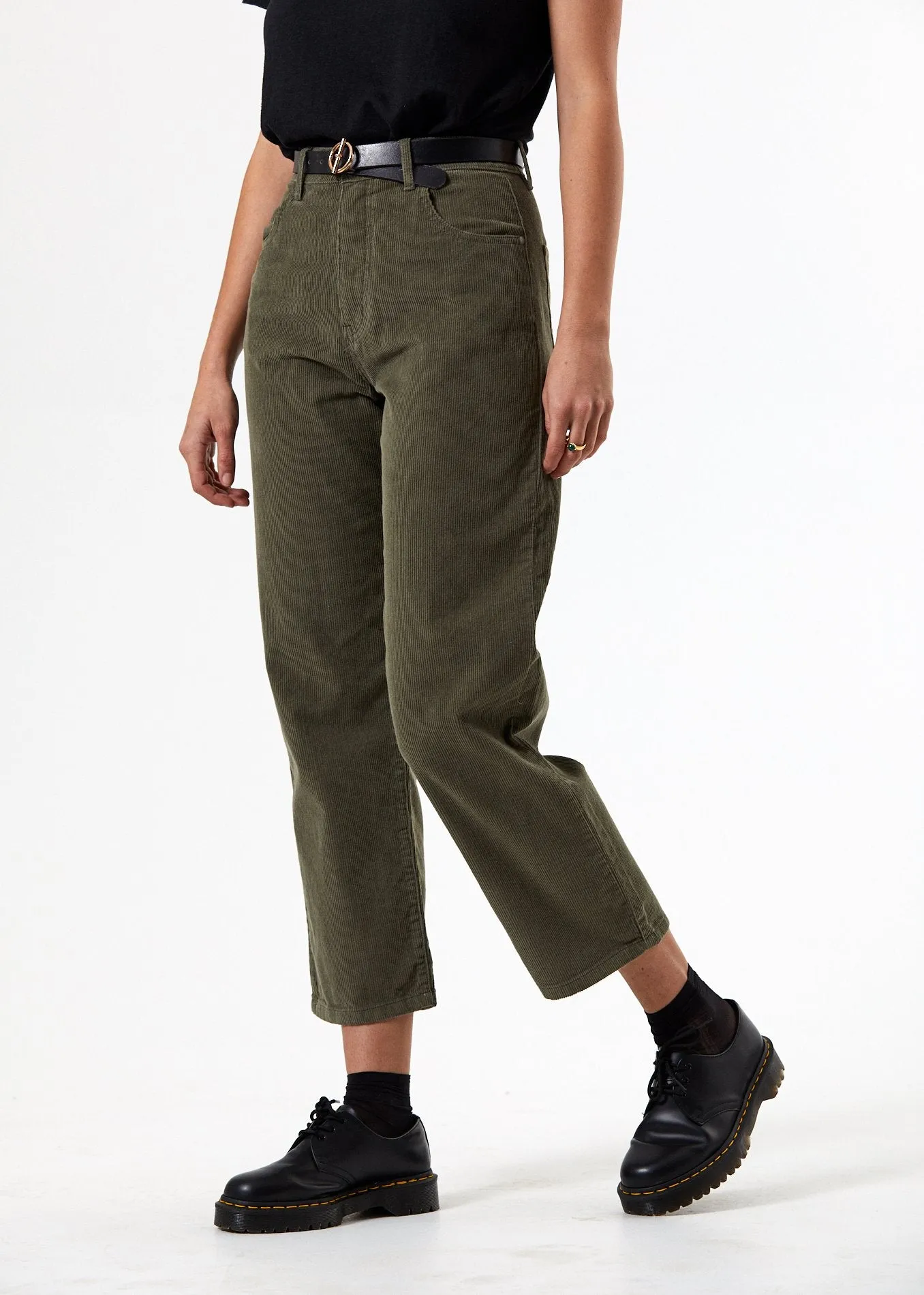 Afends Womens Shelby - 11 Wale Corduroy High Waist Wide Leg Pant