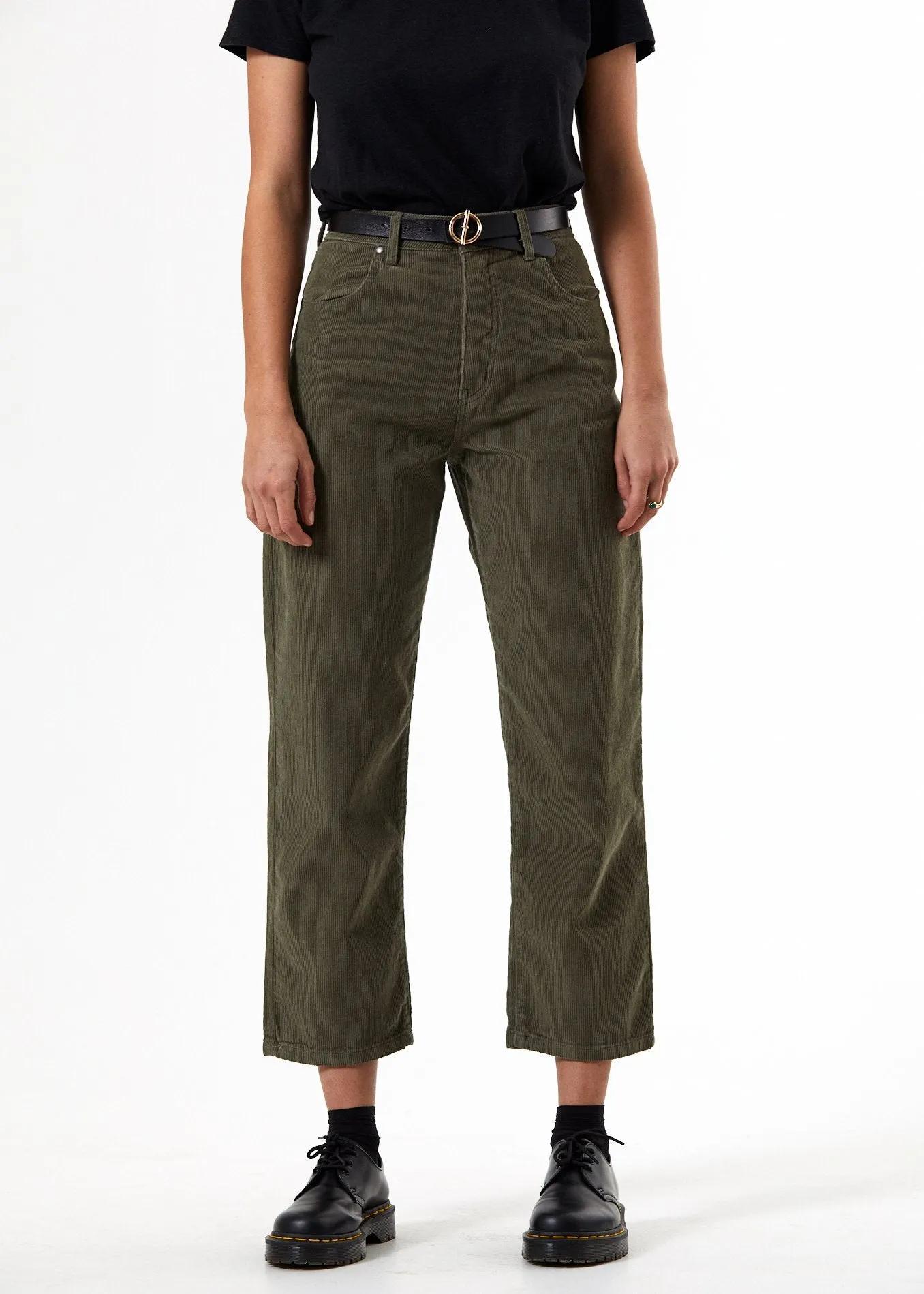 Afends Womens Shelby - 11 Wale Corduroy High Waist Wide Leg Pant