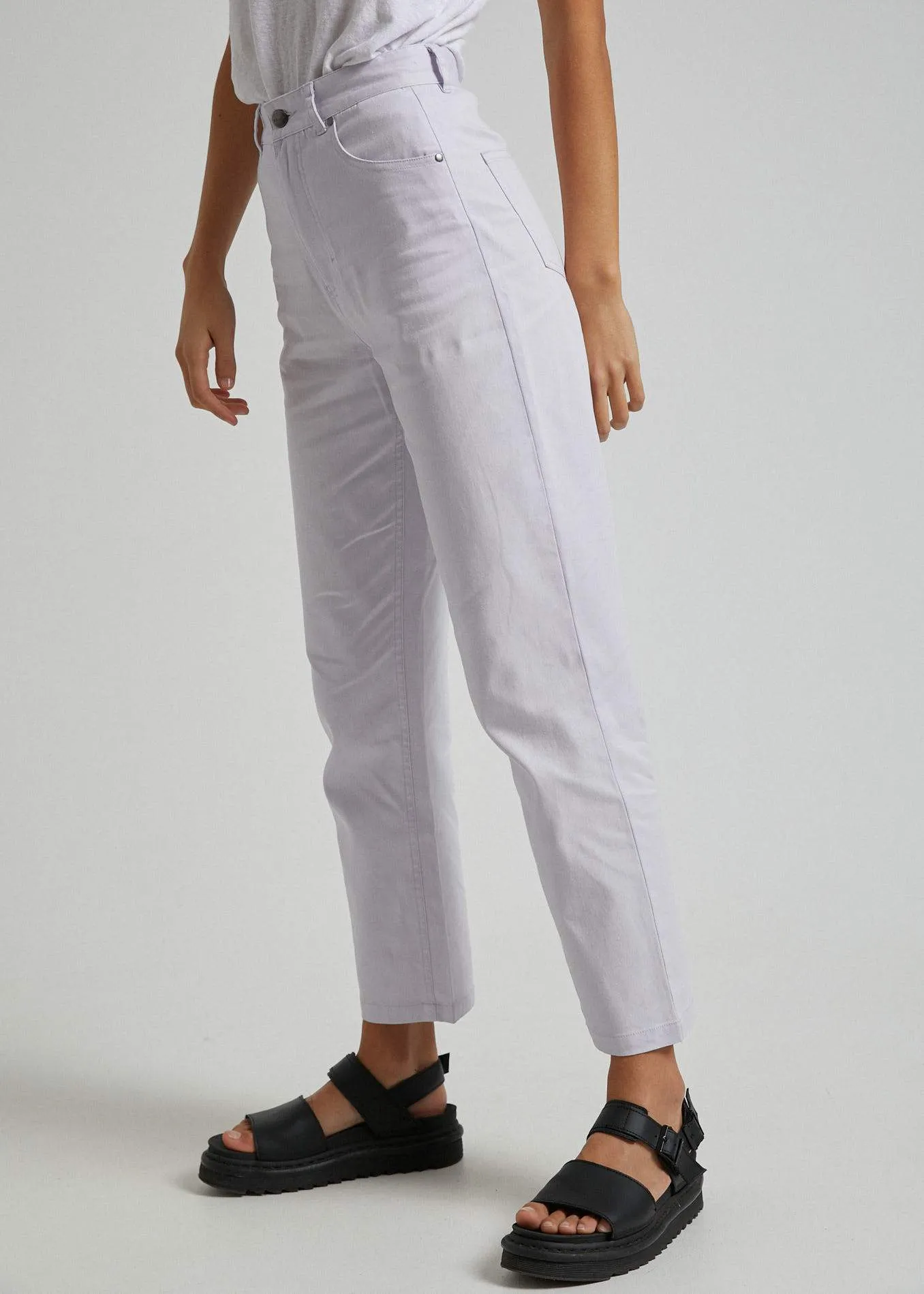 Afends Womens Shelby - Hemp High Waist Wide Leg Pants - Lilac