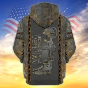 Being A Veteran Is A Honor 3D Hoodie,  Being A Grandpa Is Priceless, Us Veteran Dad Shirt, Gift For Veteran Dad