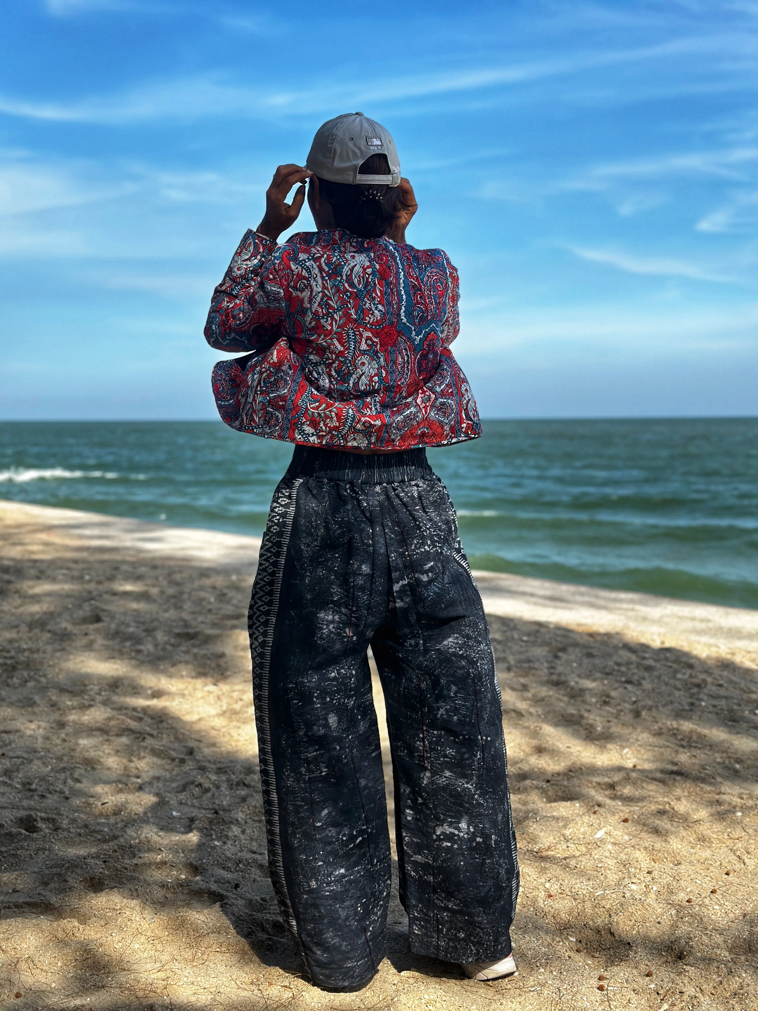 Black Batik hemp pants