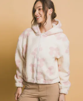 Blush Sherpa Fleece Floral Jacket