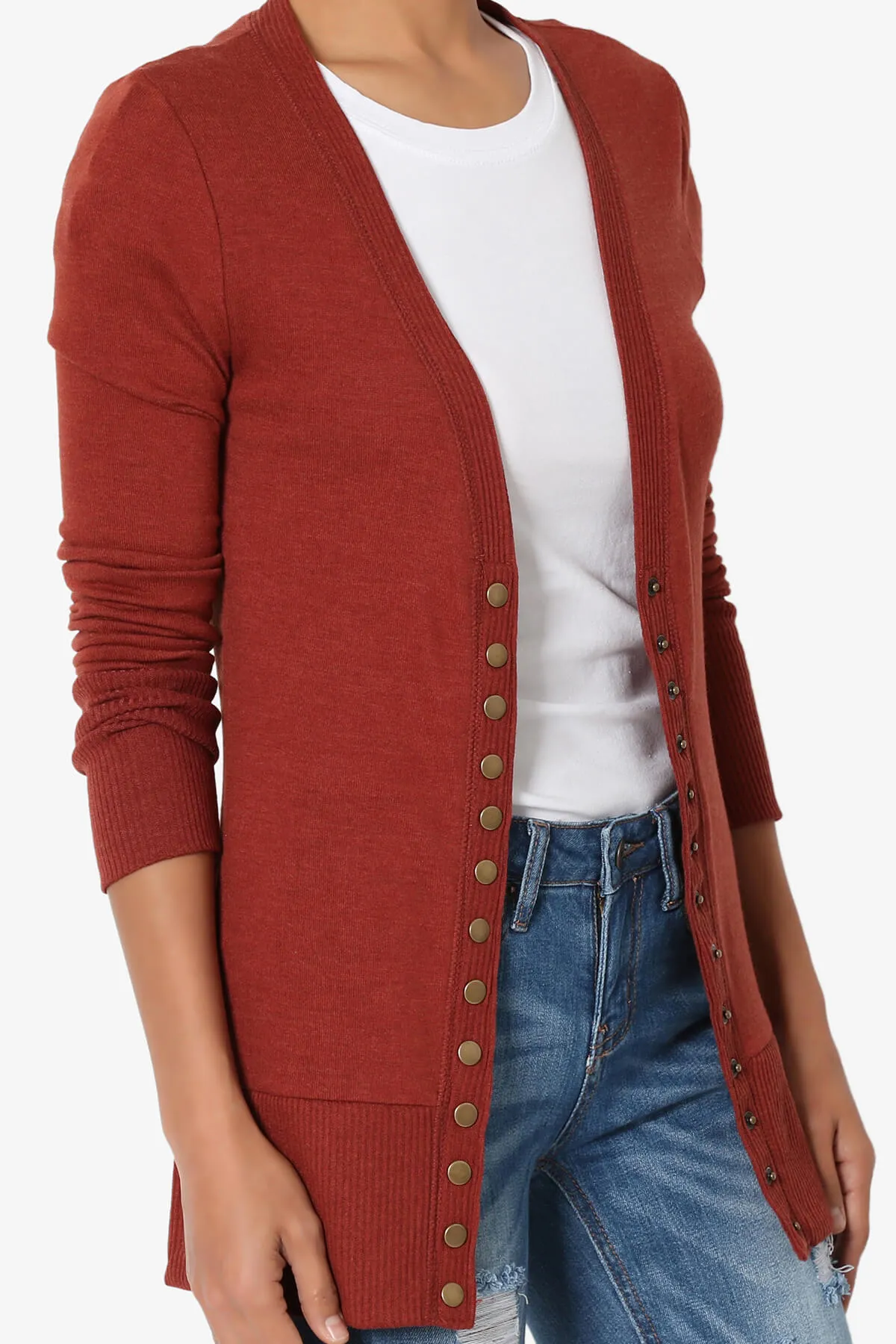 Braeden Snap Button V-Neck Cardigan