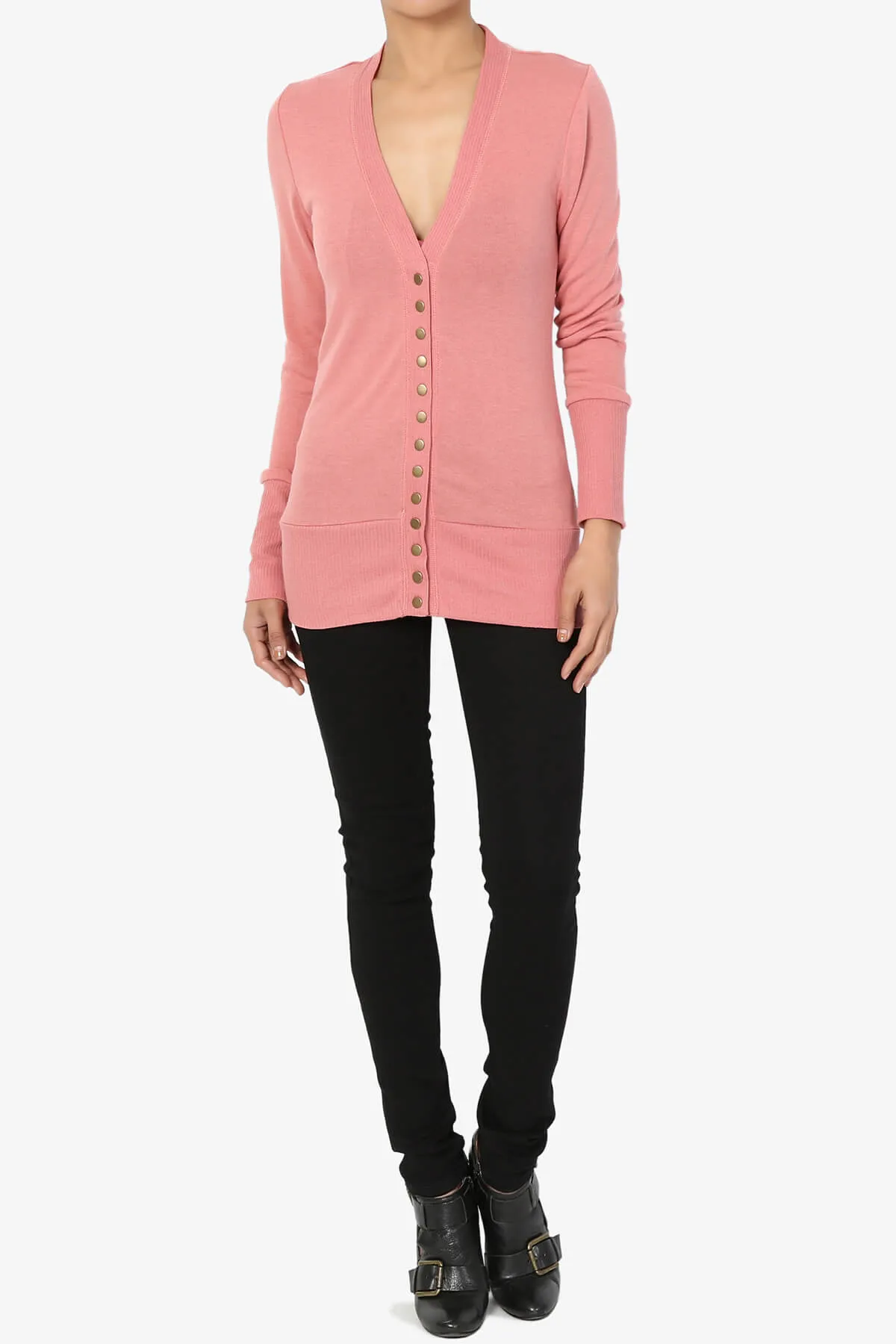 Braeden Snap Button V-Neck Cardigan