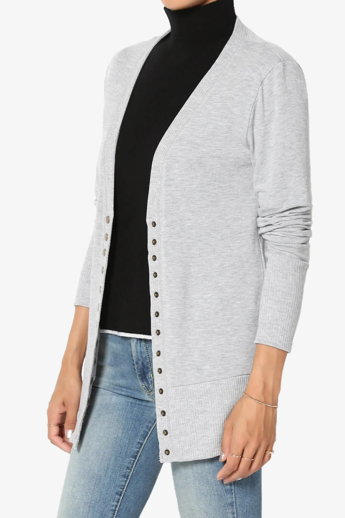 Braeden Snap Button V-Neck Cardigan