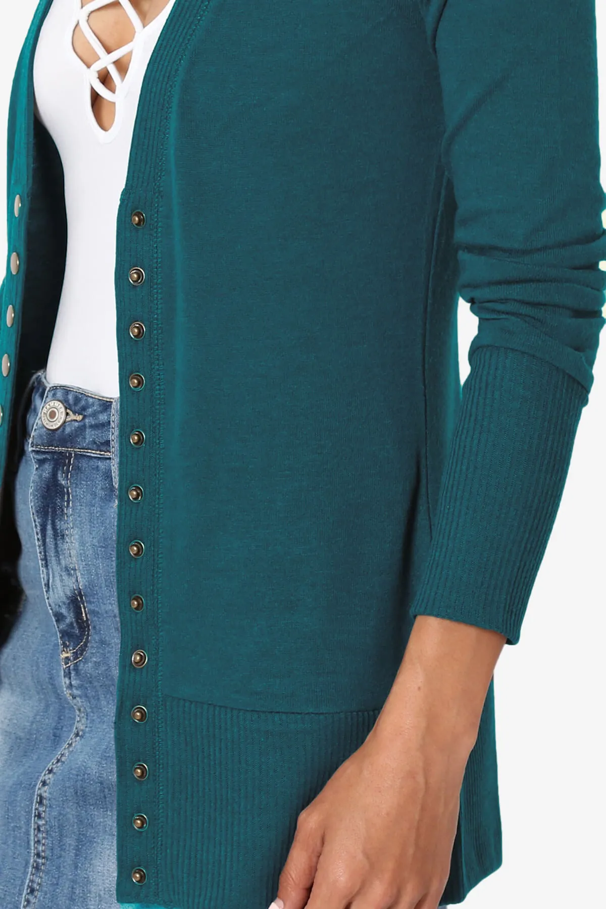 Braeden Snap Button V-Neck Cardigan