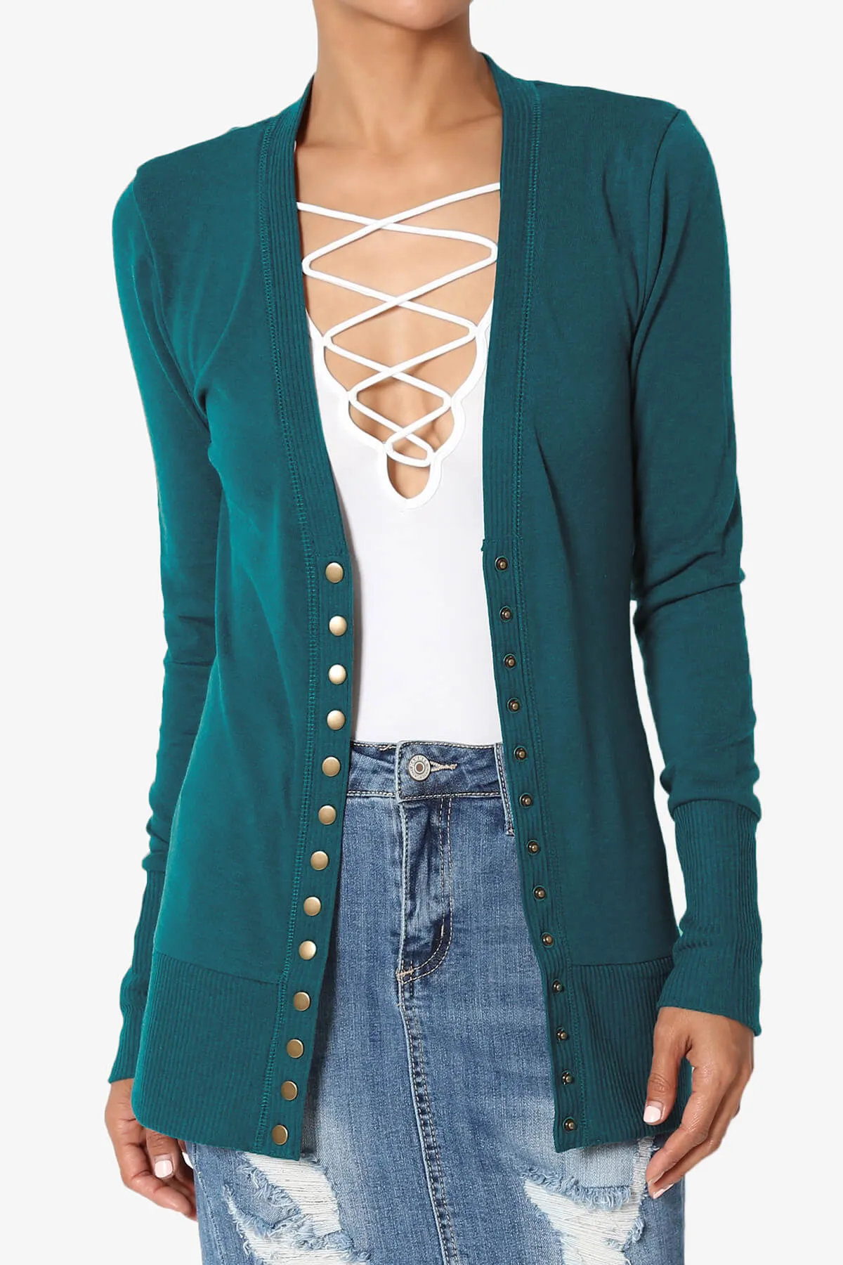 Braeden Snap Button V-Neck Cardigan