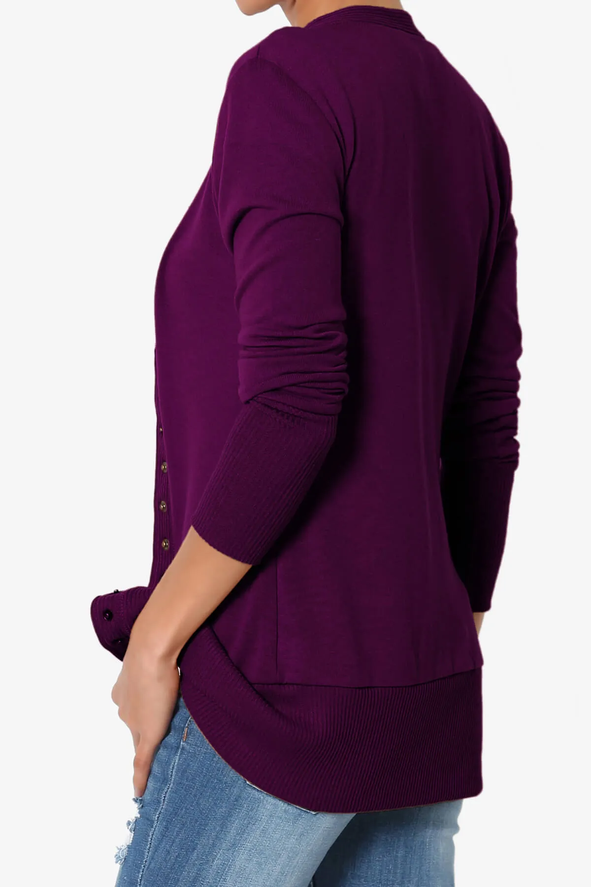 Braeden Snap Button V-Neck Cardigan