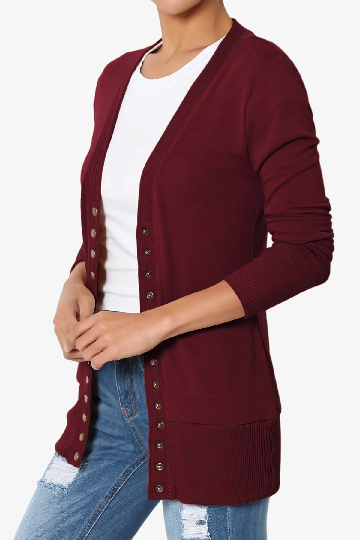 Braeden Snap Button V-Neck Cardigan