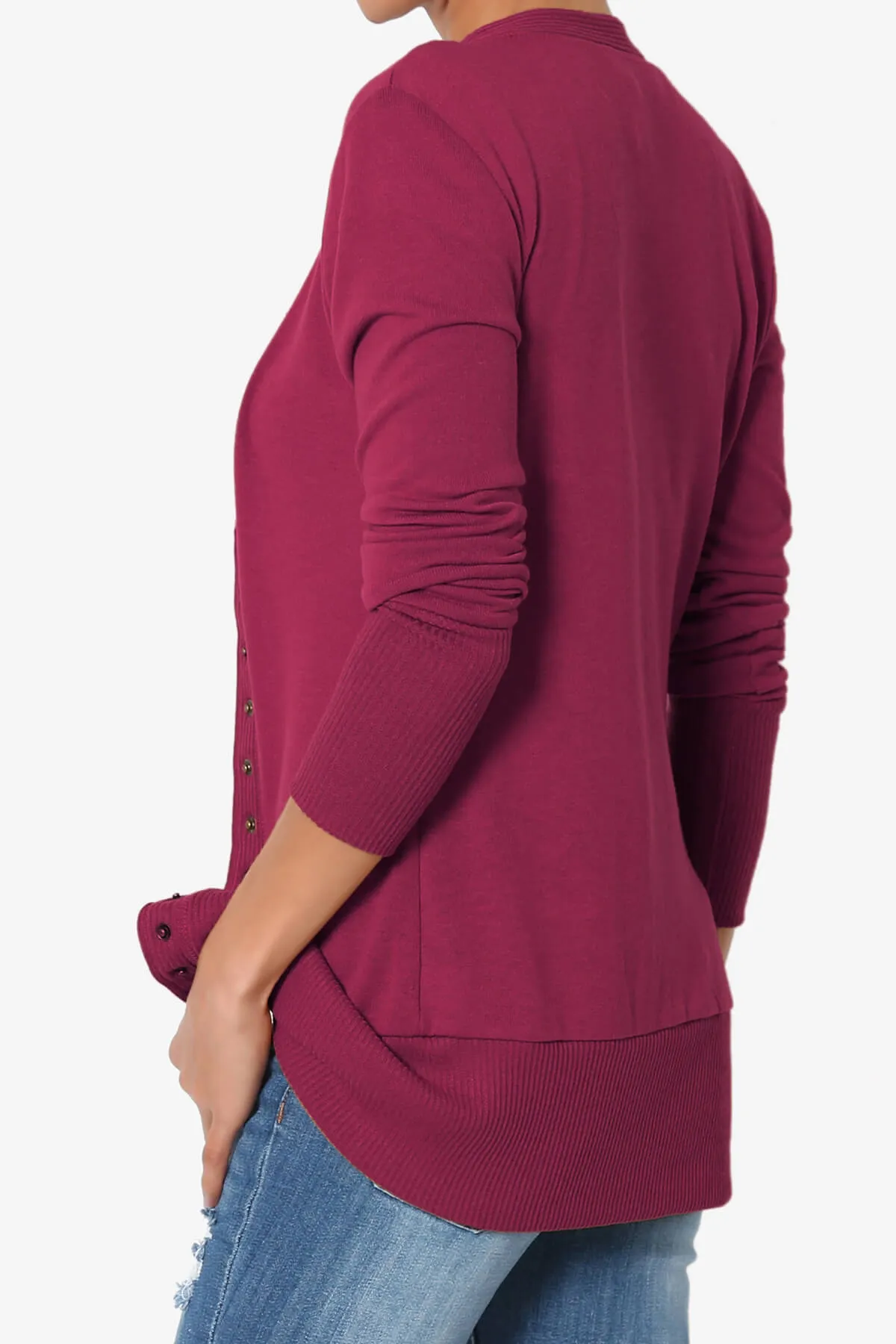 Braeden Snap Button V-Neck Cardigan