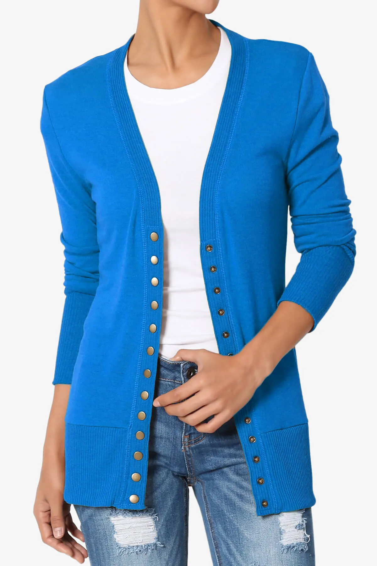 Braeden Snap Button V-Neck Cardigan