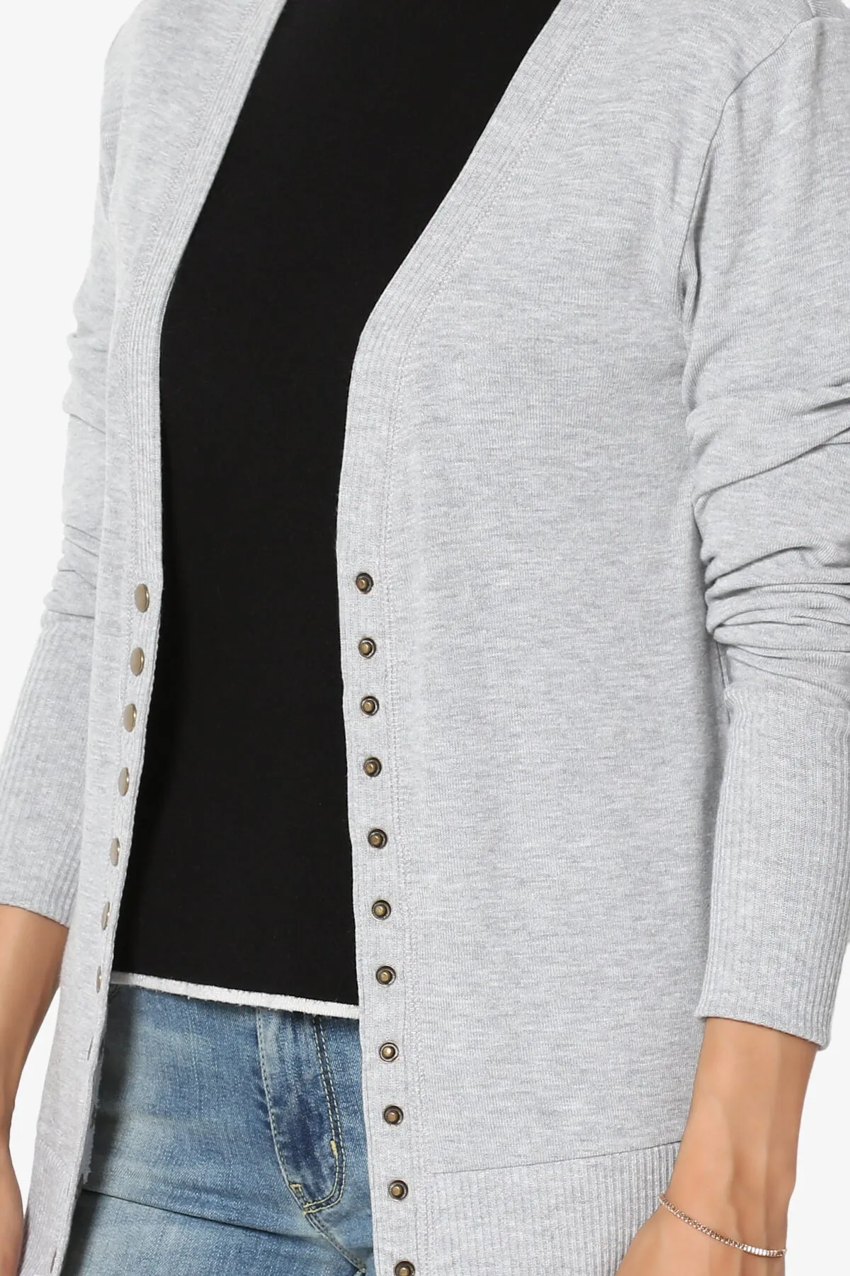 Braeden Snap Button V-Neck Cardigan