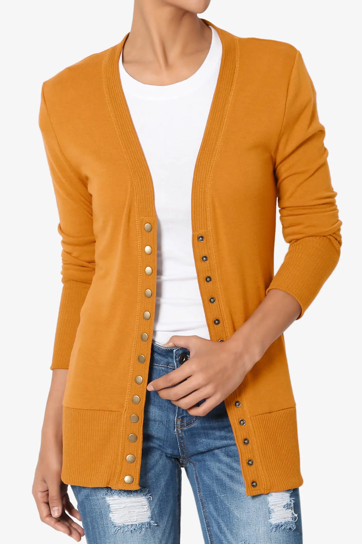 Braeden Snap Button V-Neck Cardigan