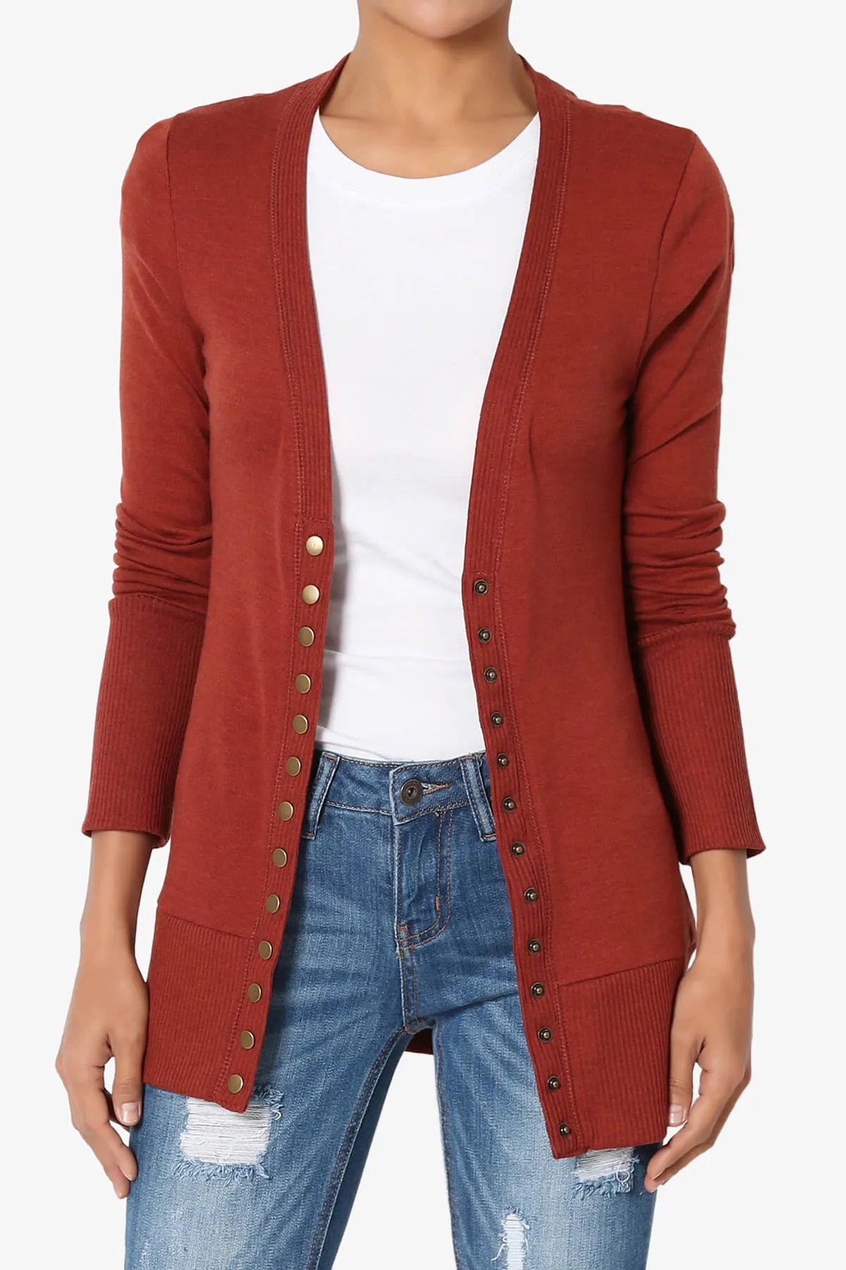 Braeden Snap Button V-Neck Cardigan