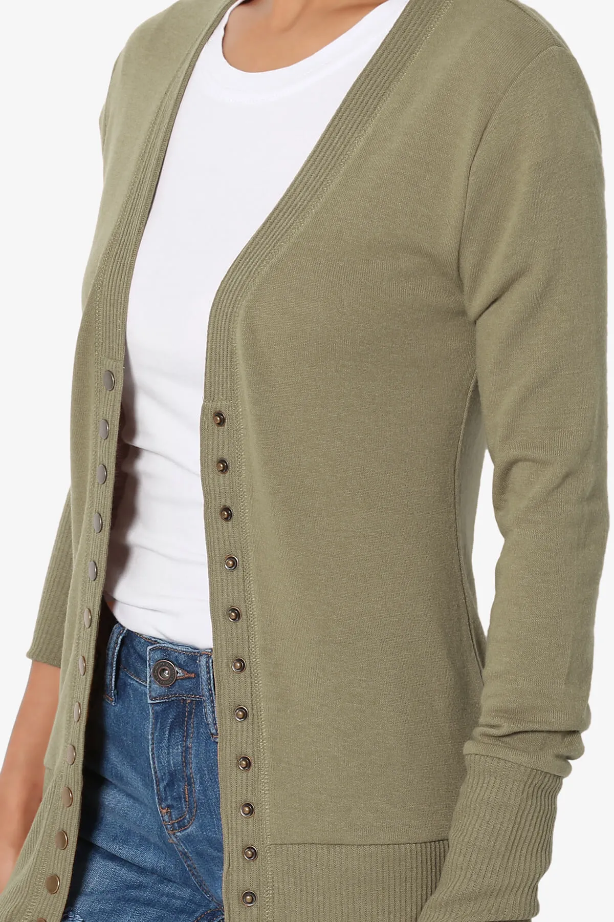 Braeden Snap Button V-Neck Cardigan