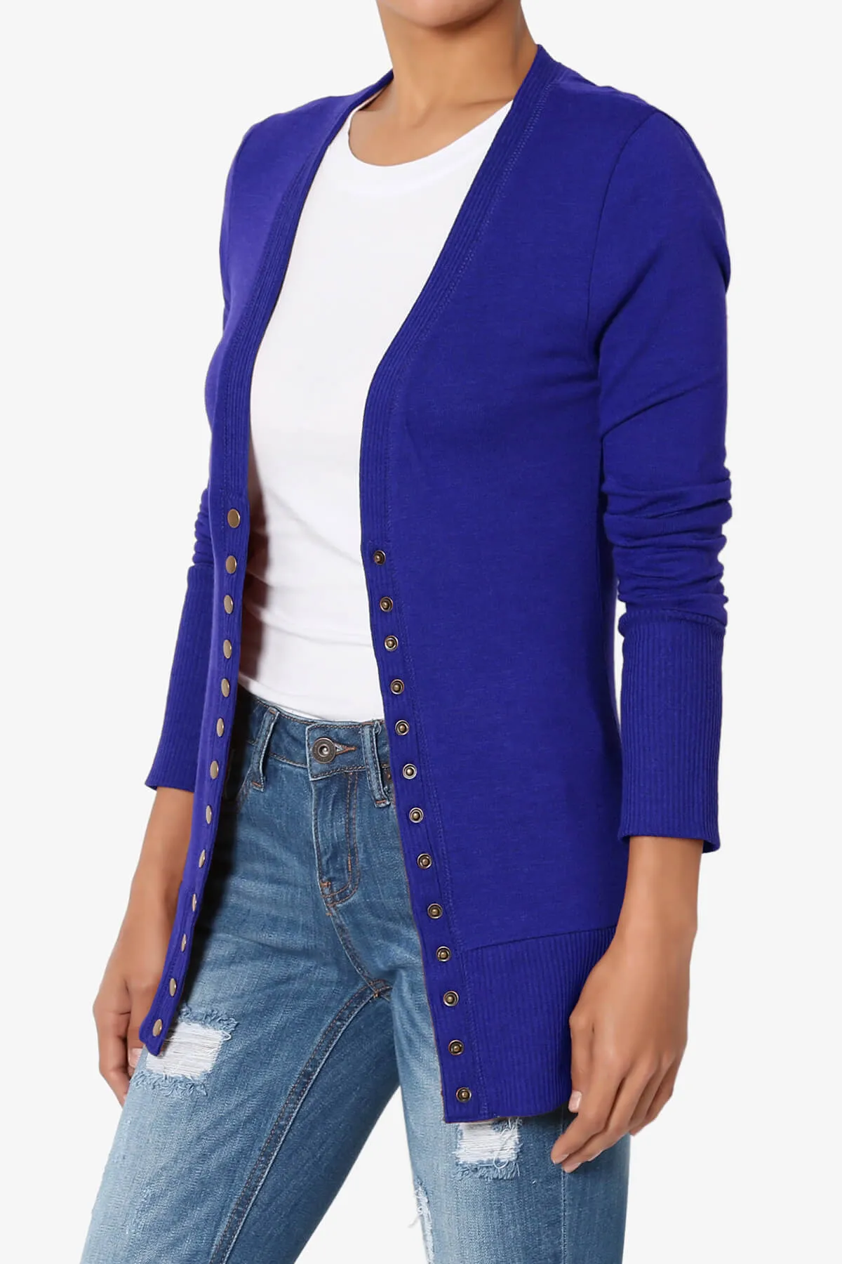 Braeden Snap Button V-Neck Cardigan