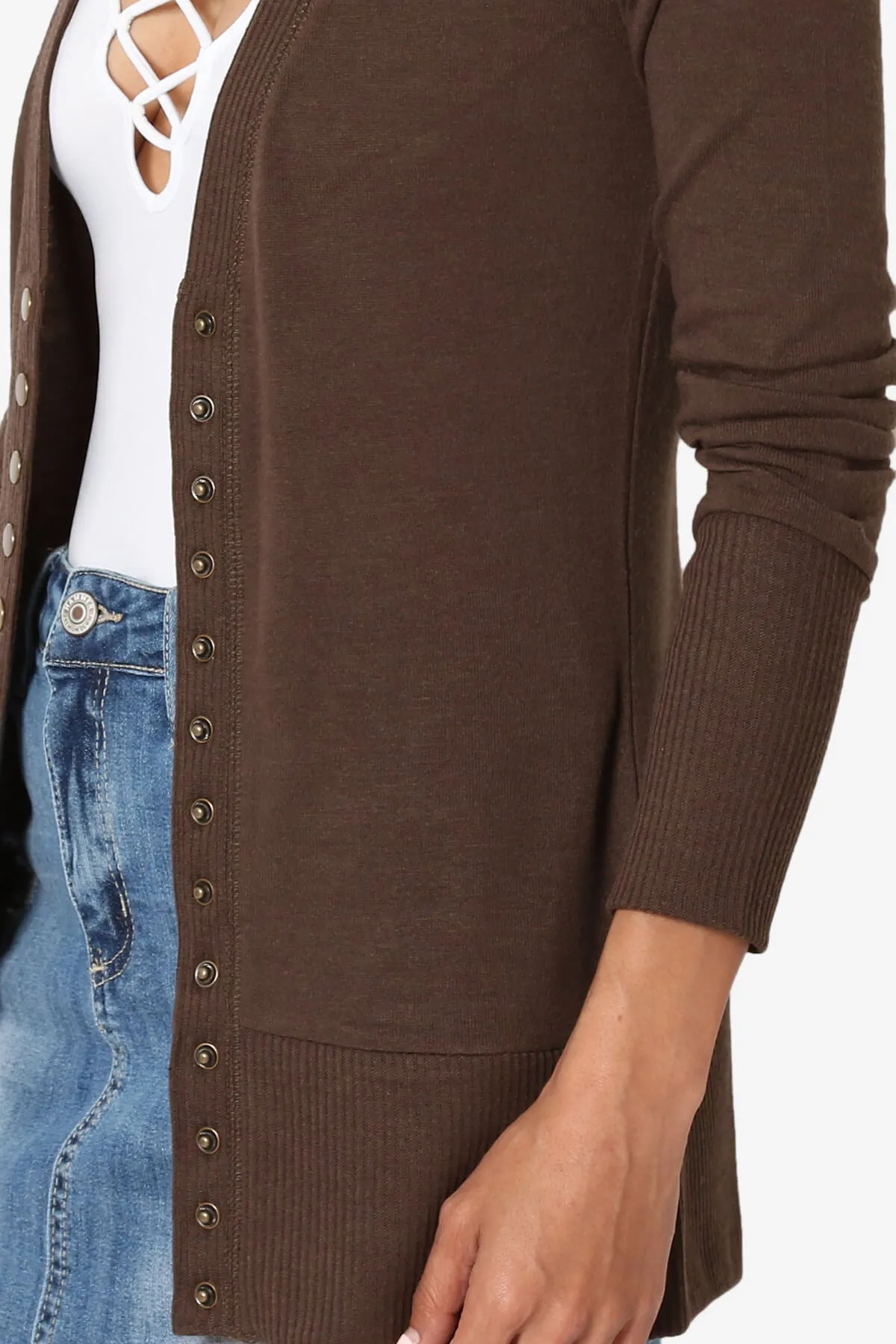 Braeden Snap Button V-Neck Cardigan