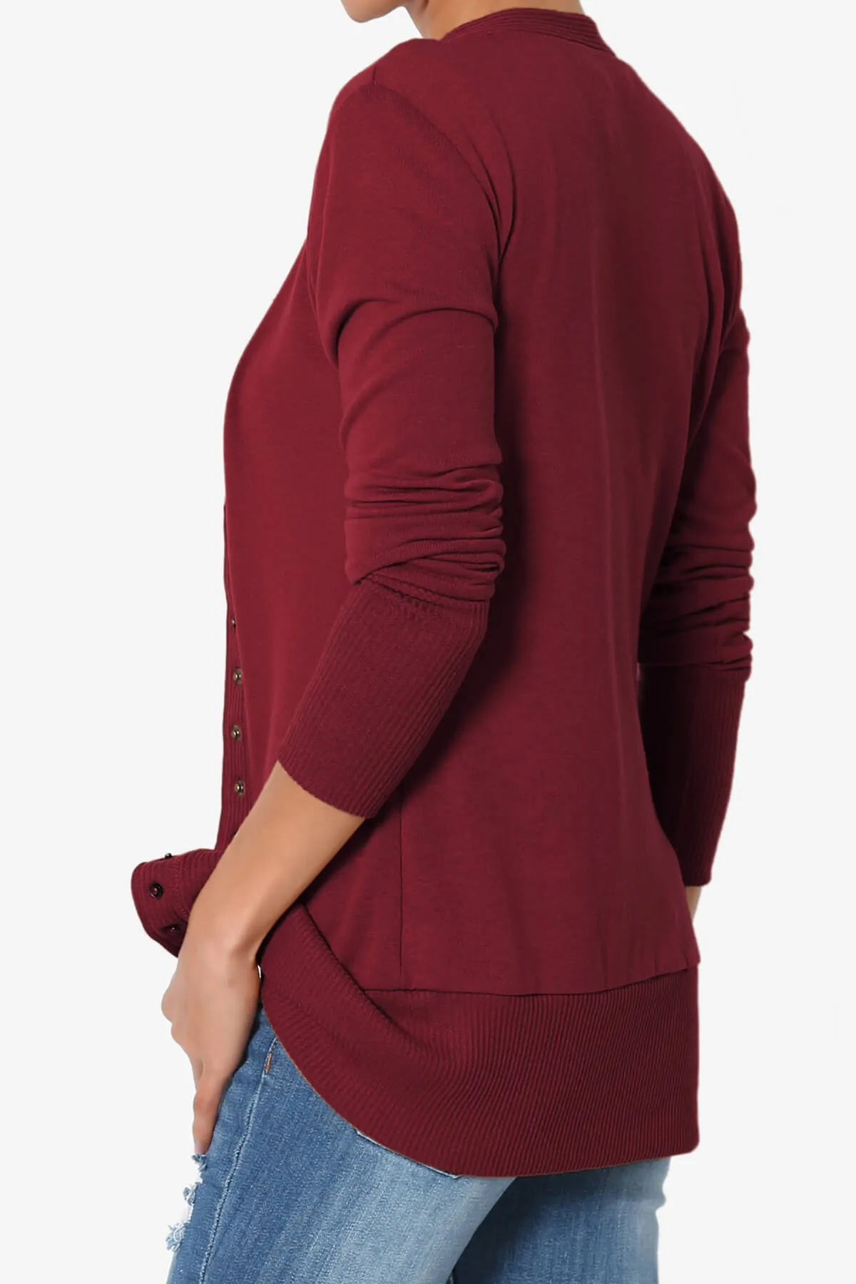 Braeden Snap Button V-Neck Cardigan