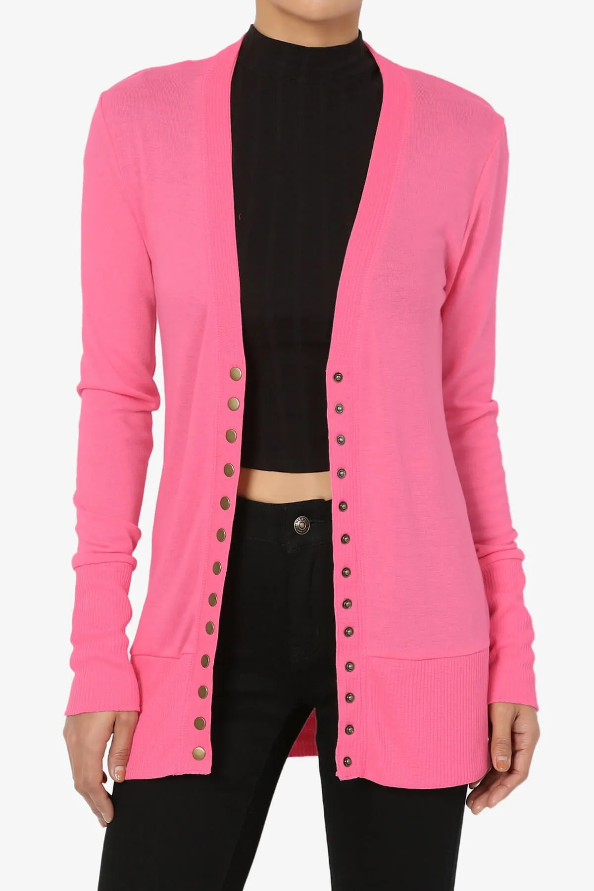 Braeden Snap Button V-Neck Cardigan