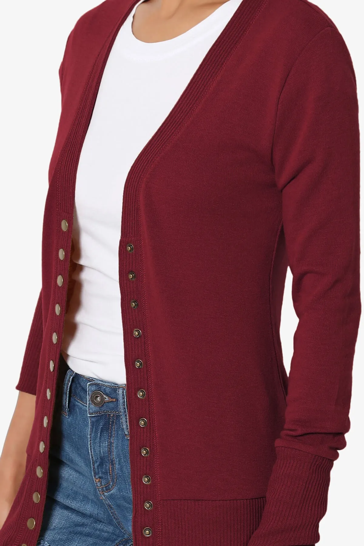 Braeden Snap Button V-Neck Cardigan