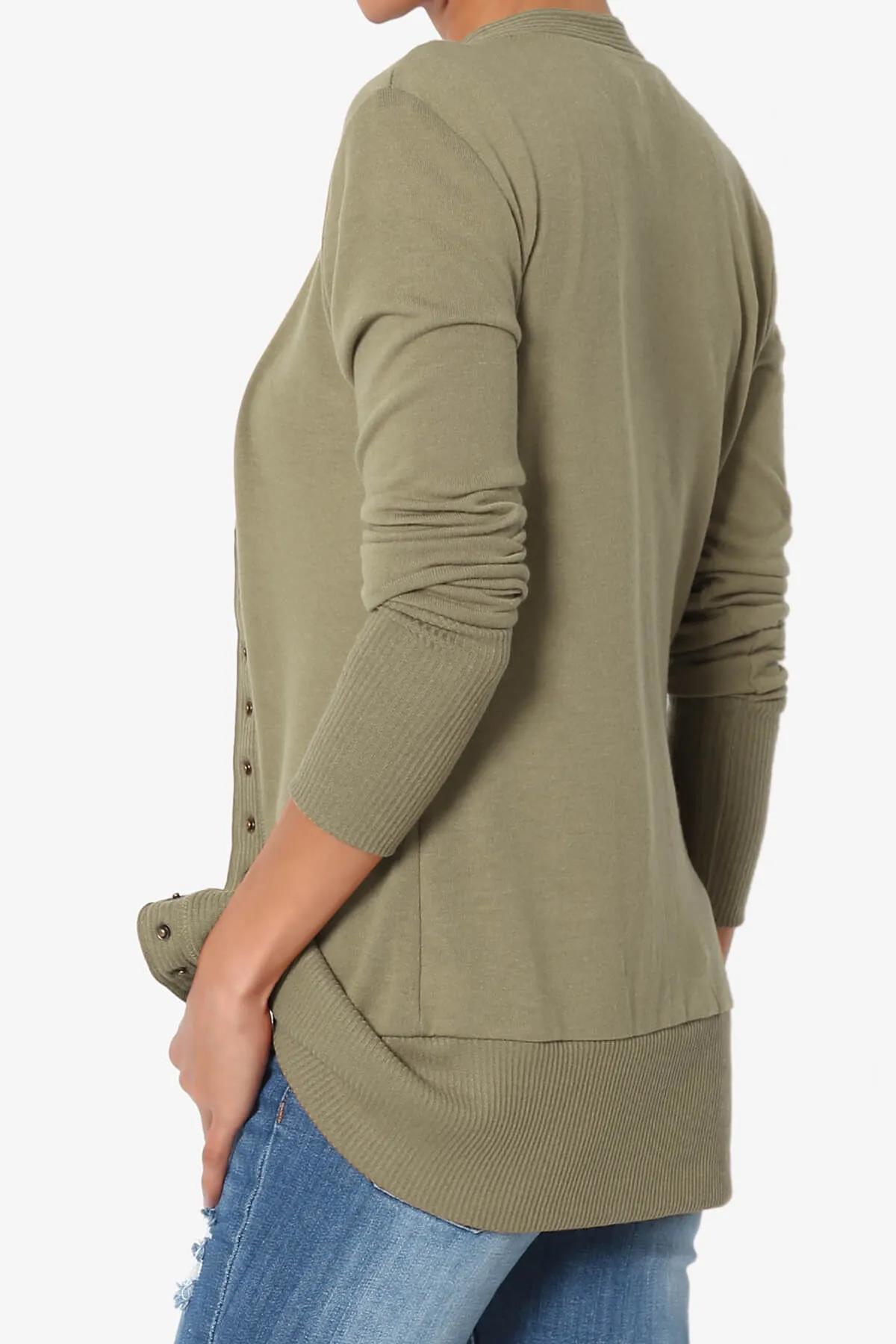 Braeden Snap Button V-Neck Cardigan