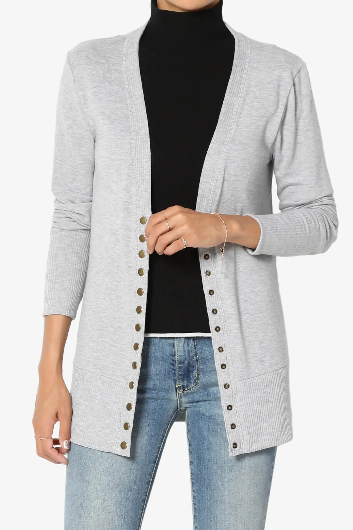 Braeden Snap Button V-Neck Cardigan