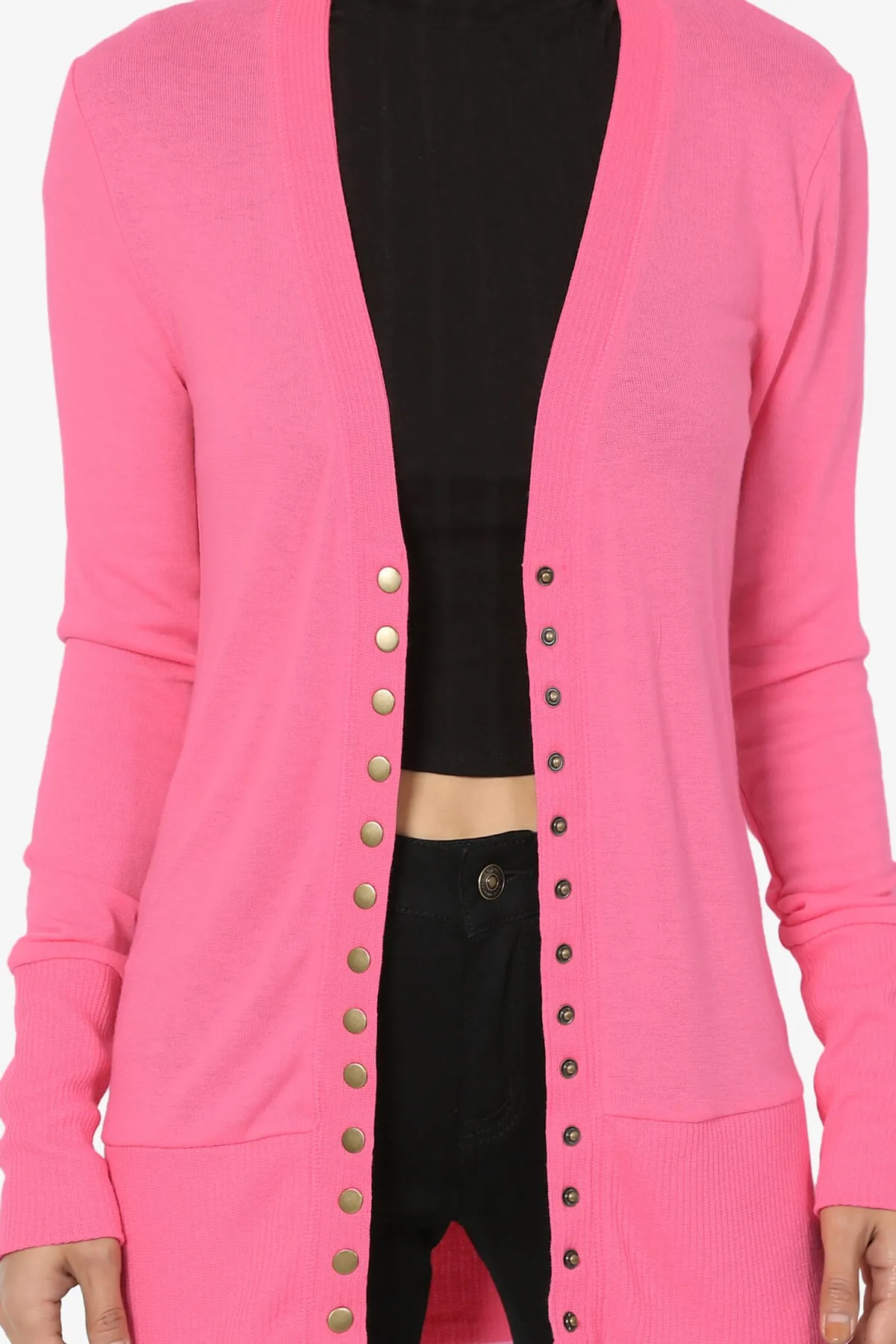 Braeden Snap Button V-Neck Cardigan