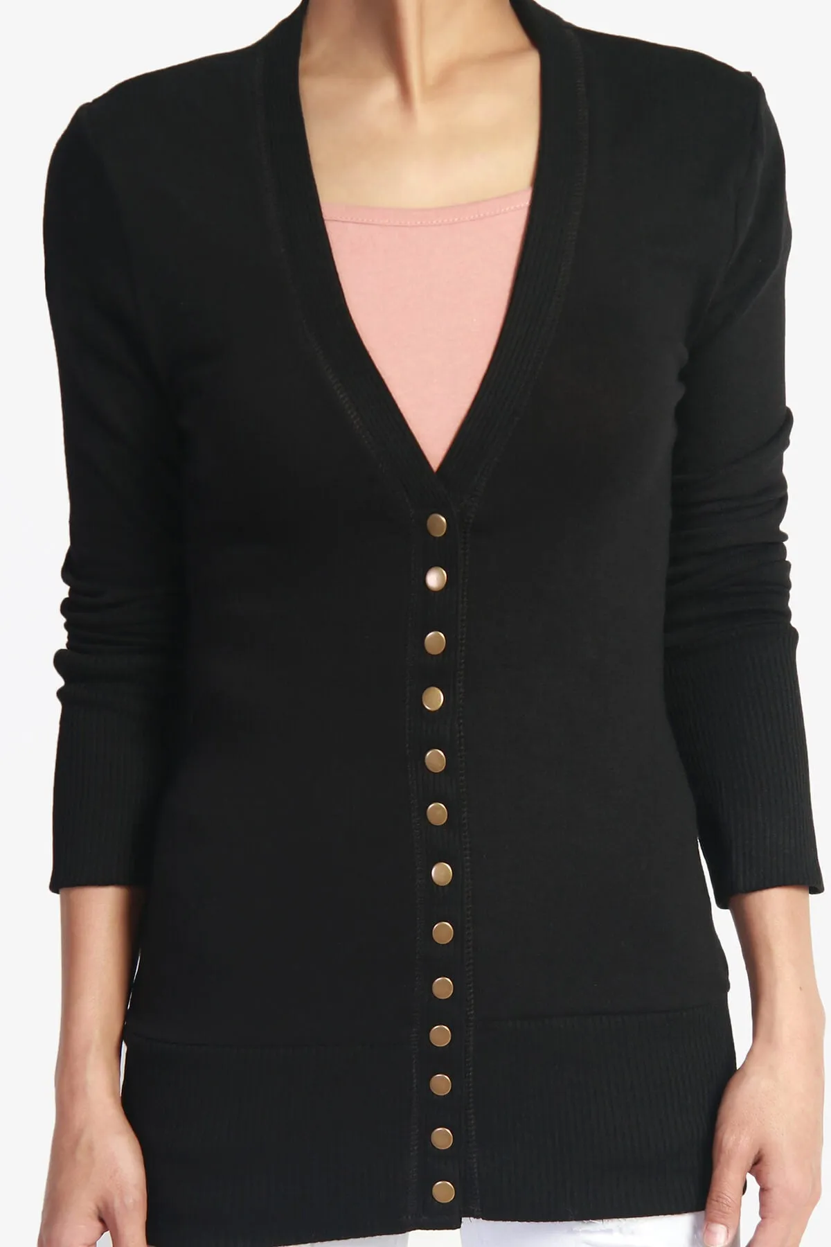 Braeden Snap Button V-Neck Cardigan