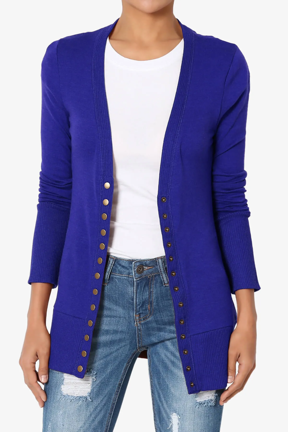 Braeden Snap Button V-Neck Cardigan