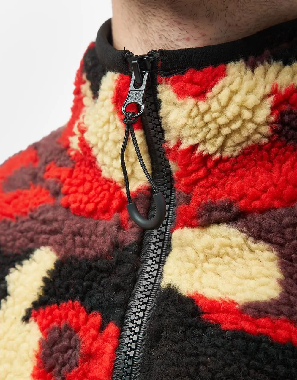 Butter Goods Camo Sherpa Jacket - Red