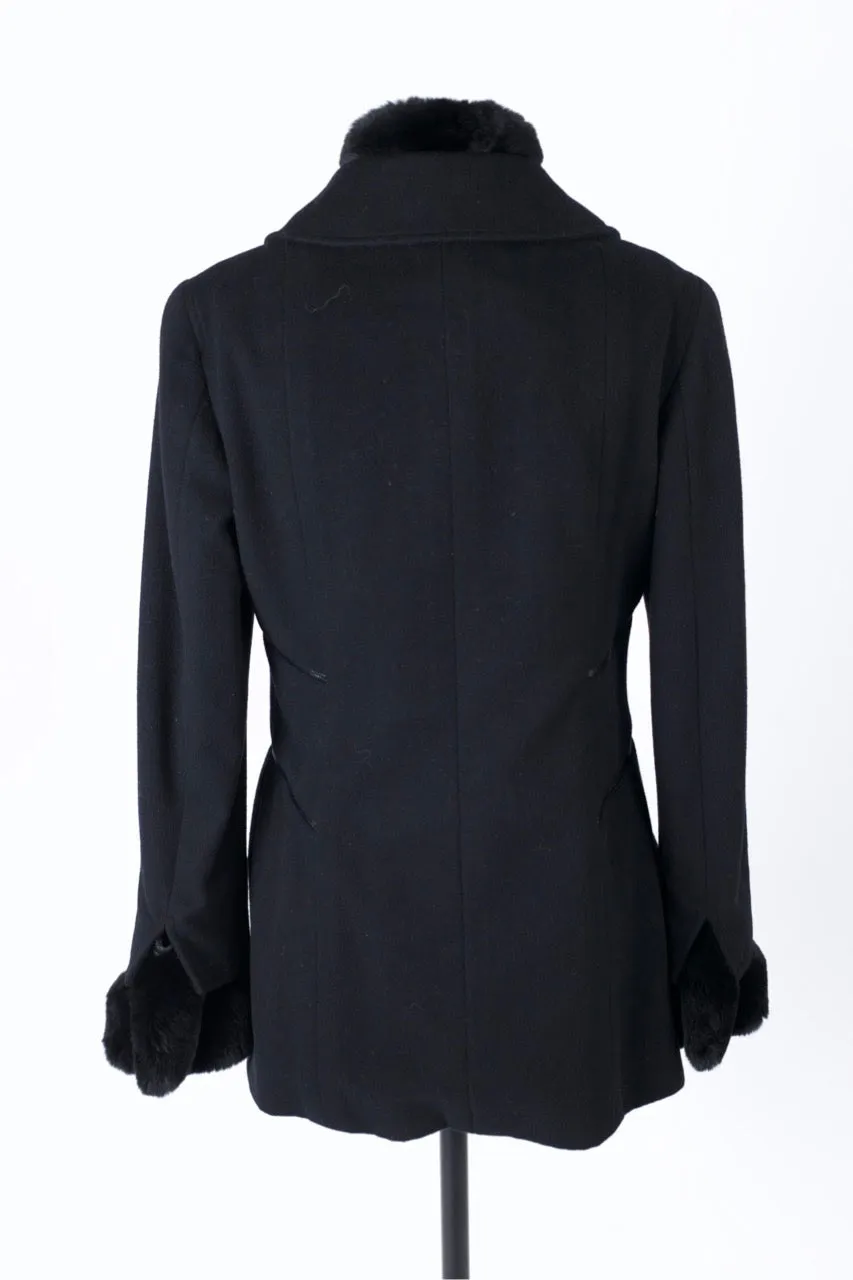 Cashmere Dress Coat w/ Fur Collar