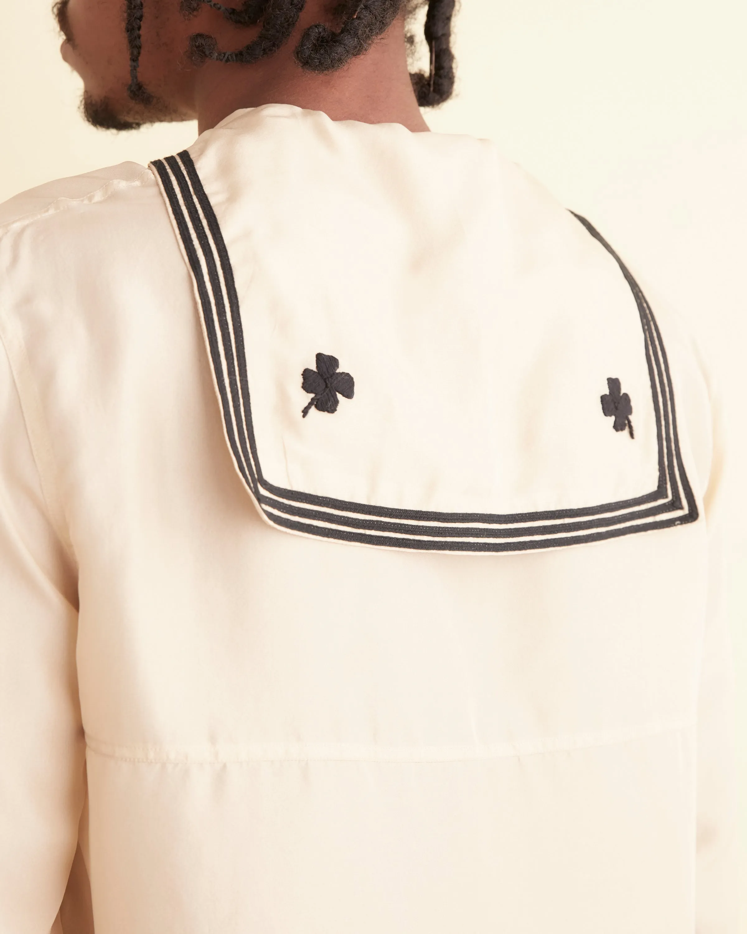 Cricket Shirt - Ecru/Navy