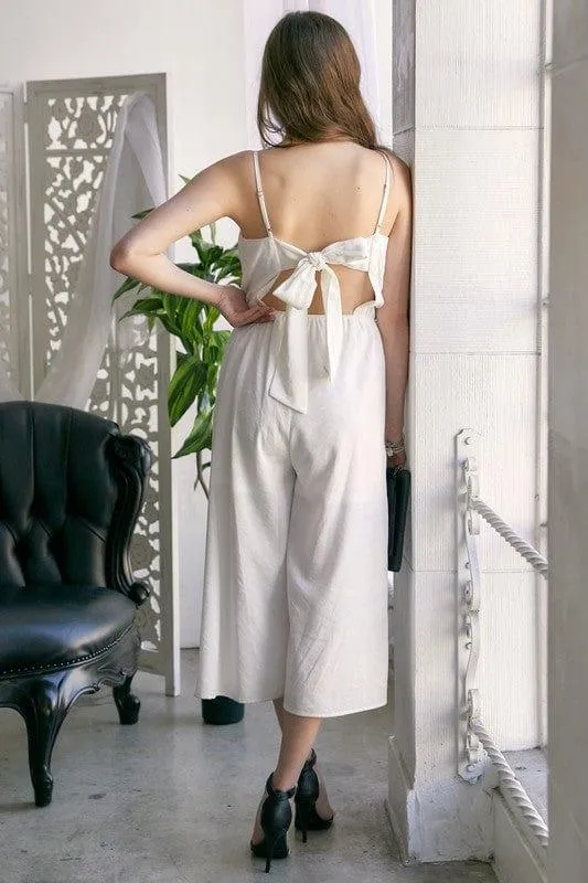 Cutout Bow Detail Jumpsuit