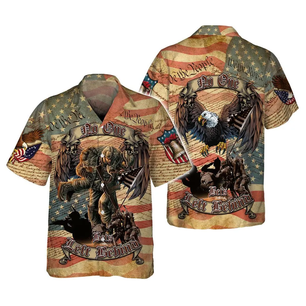 Eagle Veteran T Shirt, No One Left Behind, Gift For Veteran, 3D Veteran Apparel