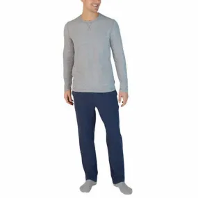 Eddie Bauer Men’s  2-Piece Super Soft Top & Bottom PJ Lounge Set Gray