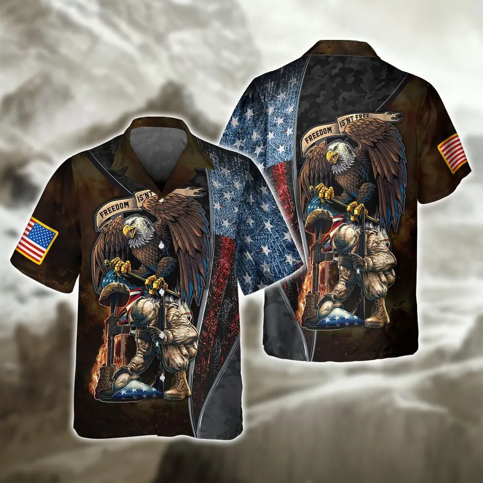 Freedom Isn'T Free United State Veteran 3D Shirts, Veteran American Eagle Design Clothing