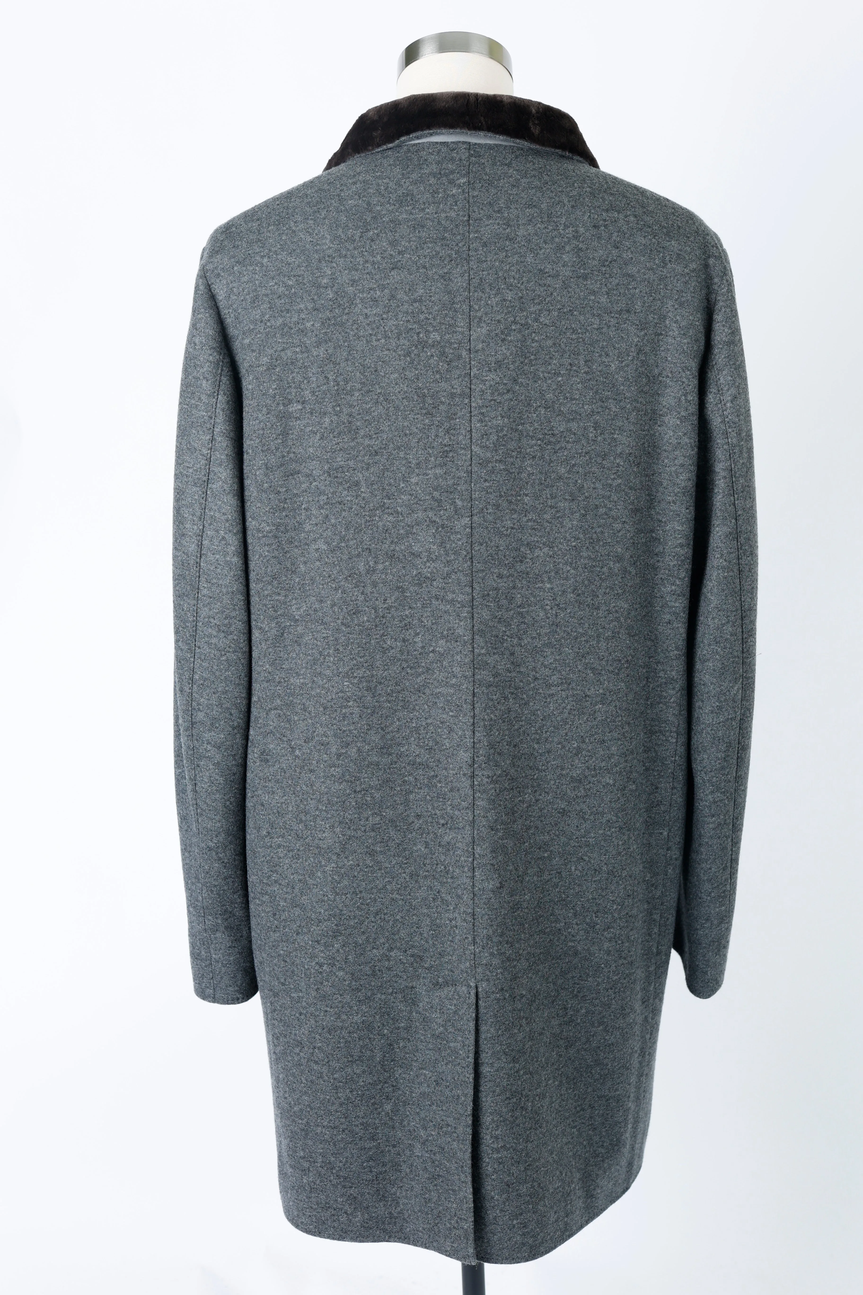 Fur Lined Cashmere Dress Coat