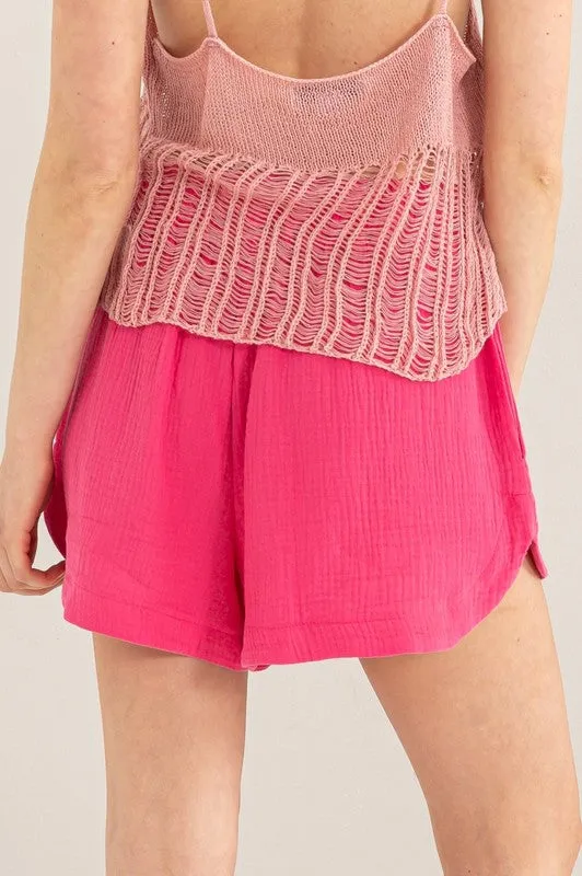 Gauze Flounce Shorts