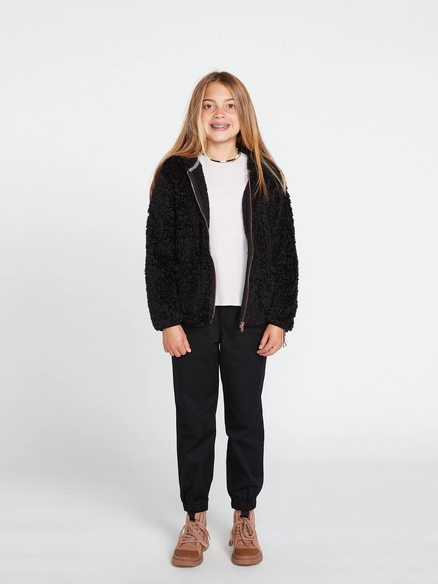 Girls Lived In Lounge Phuz Zip Up Jacket - Black