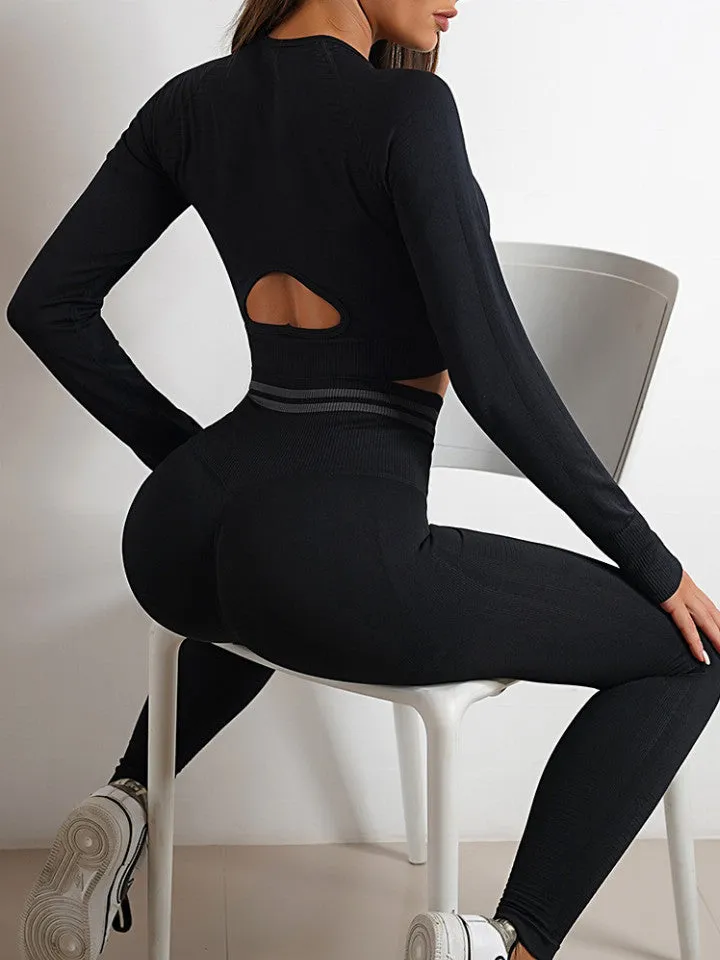 High-Waisted Seamless Yoga Pants & Slim Fit Workout Tops | Butt Lifting Leggings"