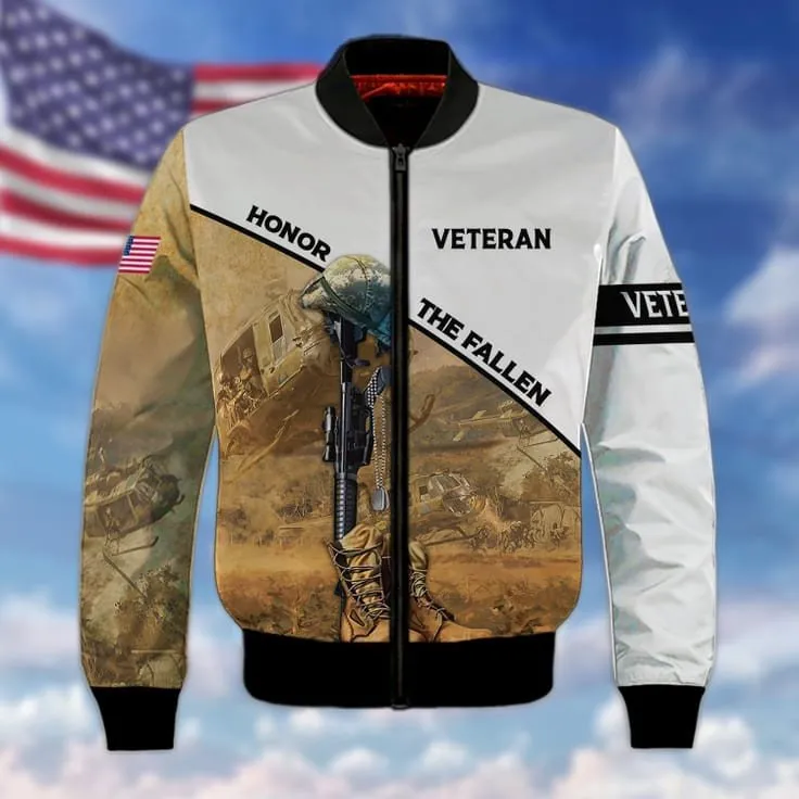 Honor The Fallen 3D Print On Shirt, Ugly Sweater For Veteran, Gift For Us Veteran