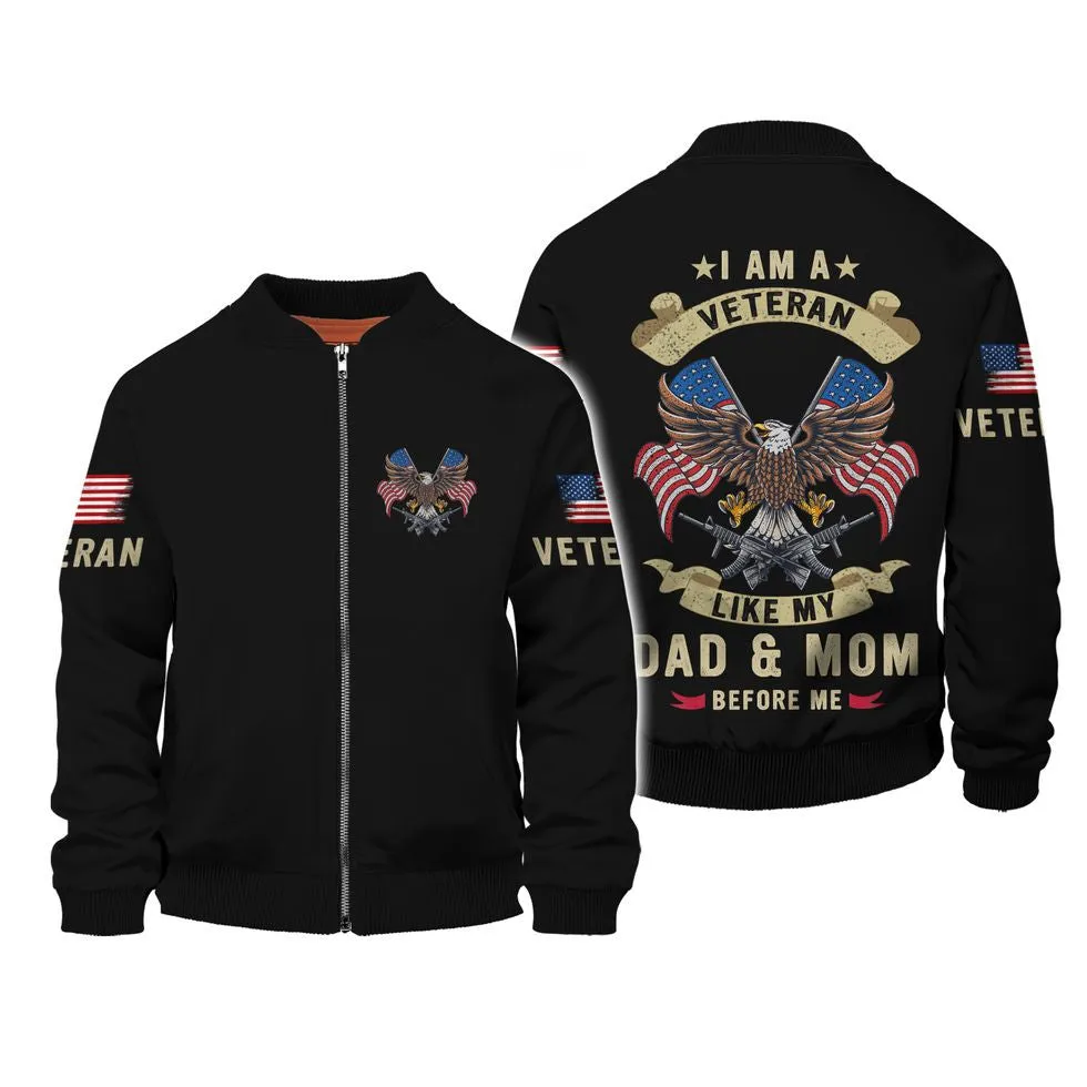 I Am A Veteran Like Dad And Mom Before Me 3D Shirt, Proud Son Of Veteran Clothing