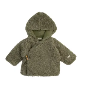 jacket sherpa with bonnet - olive