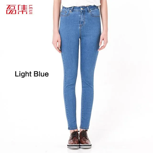 Jeans for women Jeans With High Waist  Jeans  Woman High Elastic plus size Women Jeans  femme washed casual skinny pencil  pants