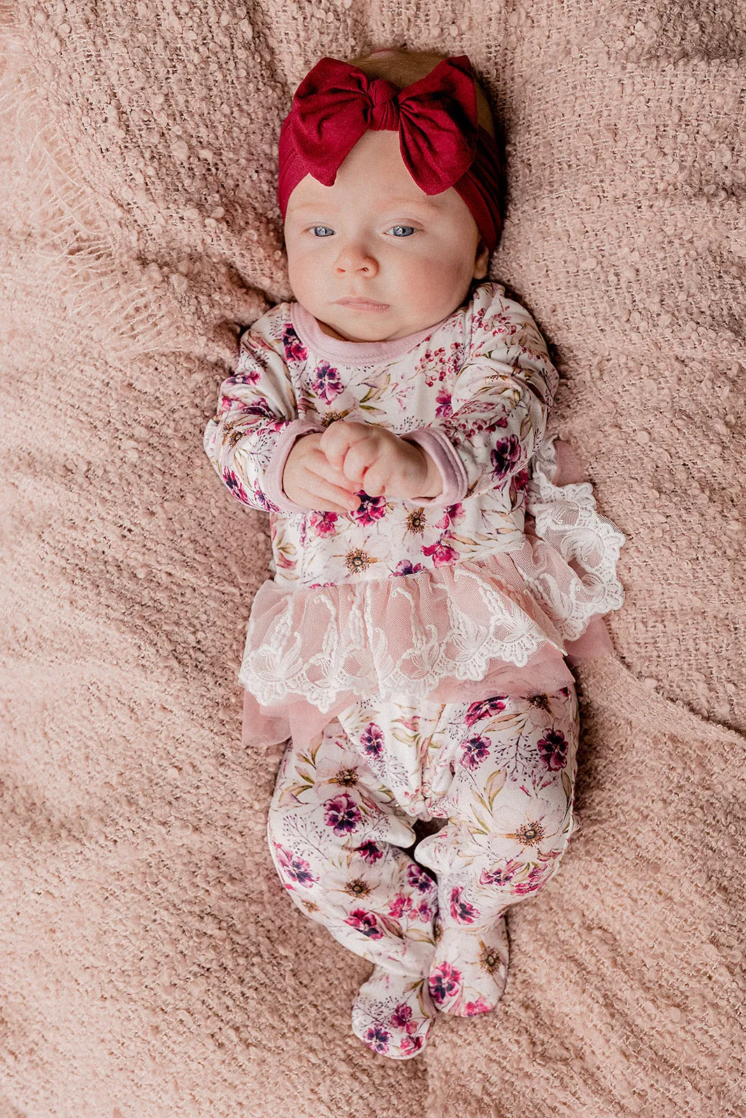 Kryssi Kouture Sienna Tutu Jumpsuit - Mulberry Floral Tutu