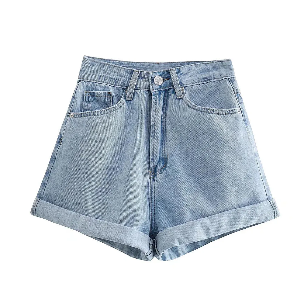 LVSANW 2024 Zarb Spring/Summer New Women's Style Versatile Casual European and American Style denim shorts